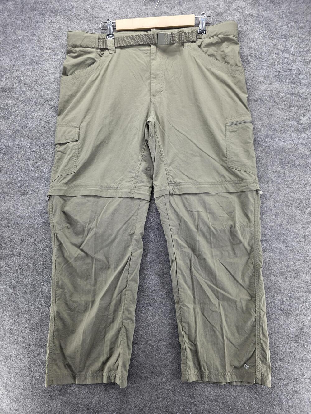 Columbia Pants Mens 38x30 Green Omni-Wick Convertible Quick Dry Hiking